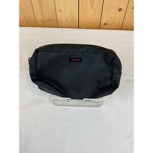 TUMI Travel Zipper Bag/Clutch, Black- about 7.5 x 5 in